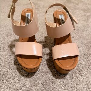 Steve Madden Nude Platform Sandals